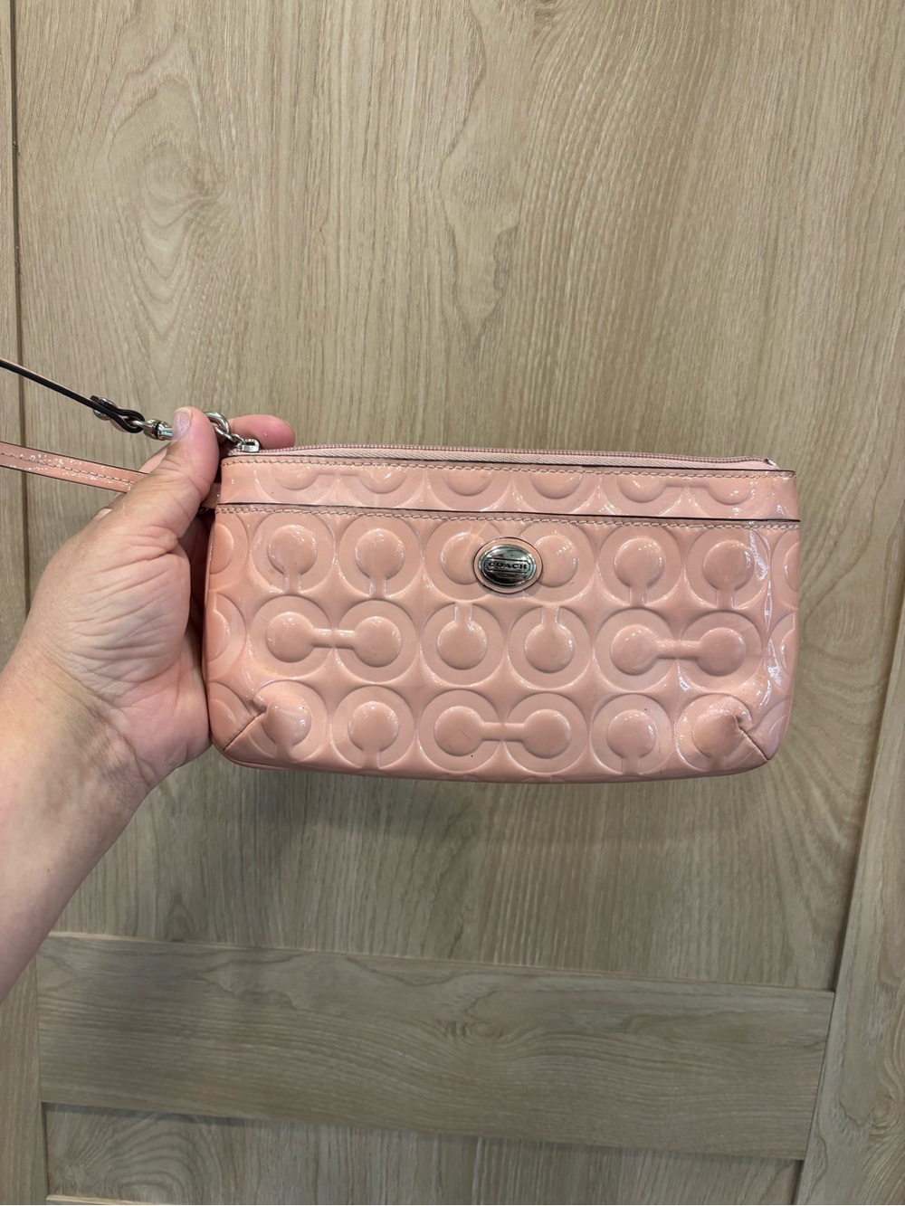 Y2K Coach Bubble Wristlet Purse Wallet Pale‎ Pink